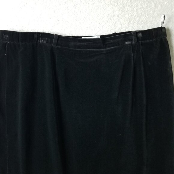 Vintage Givenchy En Plus 20W Womens A-Line Midi Velvet Skirt Goth WitchySplit - Picture 3 of 14